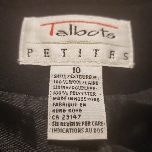 Vintage 90s Talbots Petites Wool Jacket 10 Petite - Picture 5 of 5